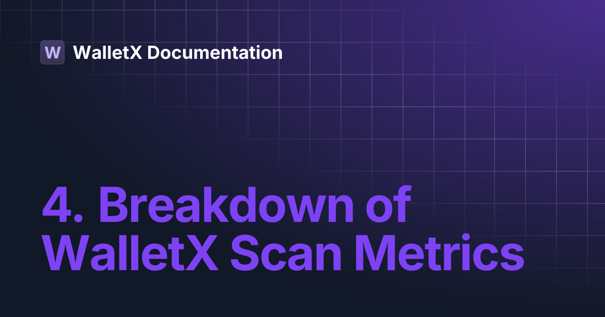 4. Breakdown of WalletX Scan Metrics | WalletX Documentation